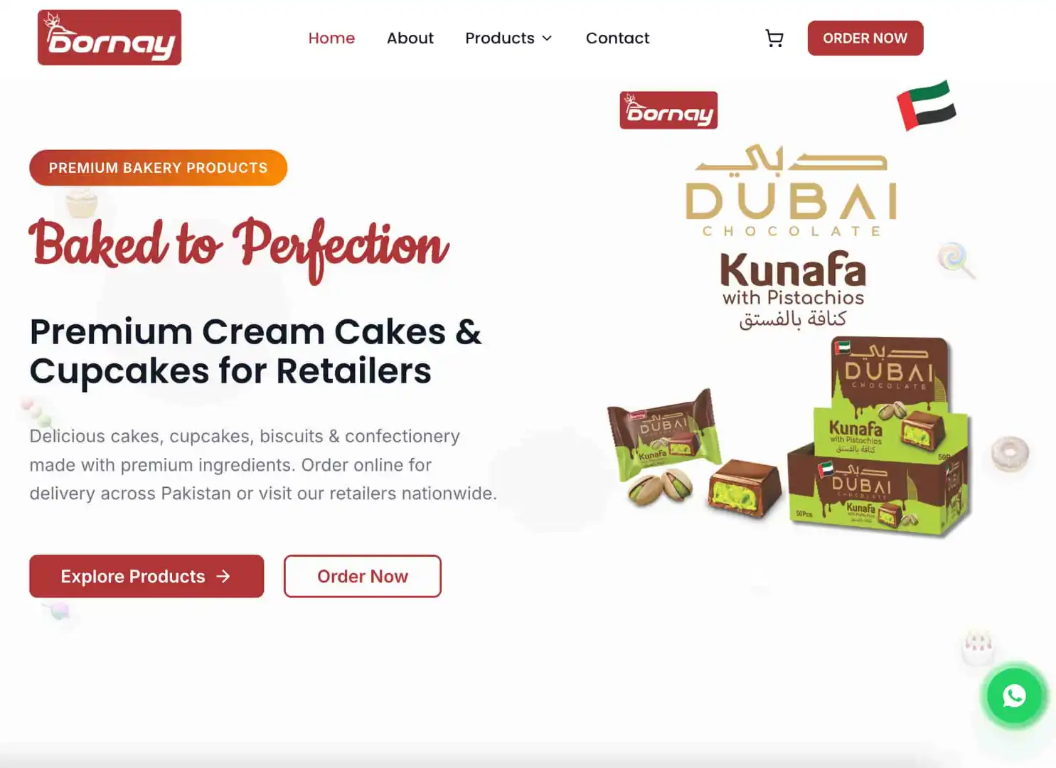 Dornay – Premium Bakery & Confectionery Wholesale Platform — website project screenshot by Mughees Butt